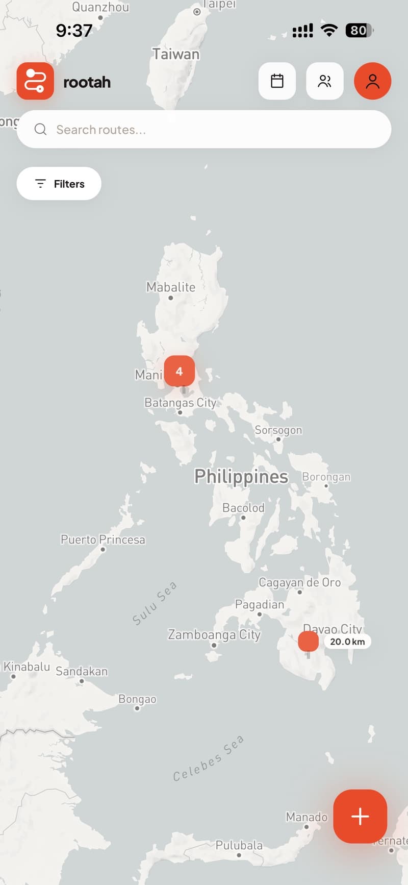 Discovering routes across the Philippines