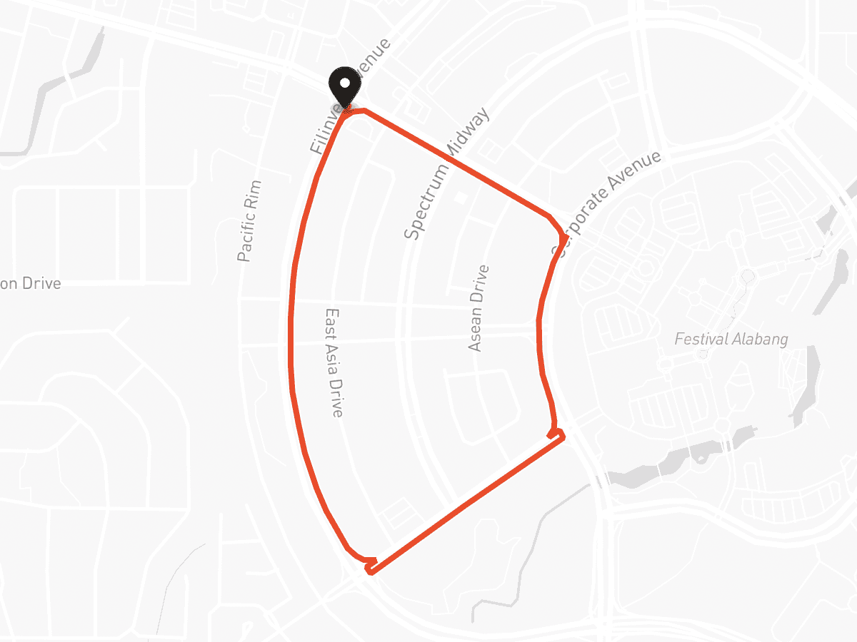 Map of Filinvest loop in Muntinlupa